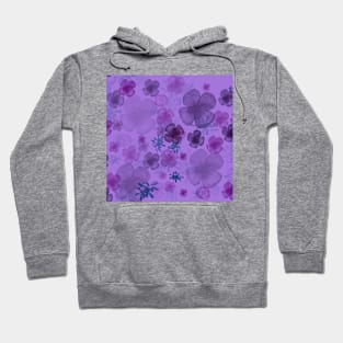 Purple abstract flowers Hoodie